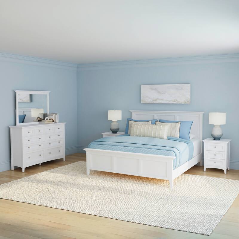 Simply Solid Evalie Panel Bedroom Set - 5 Piece - Queen