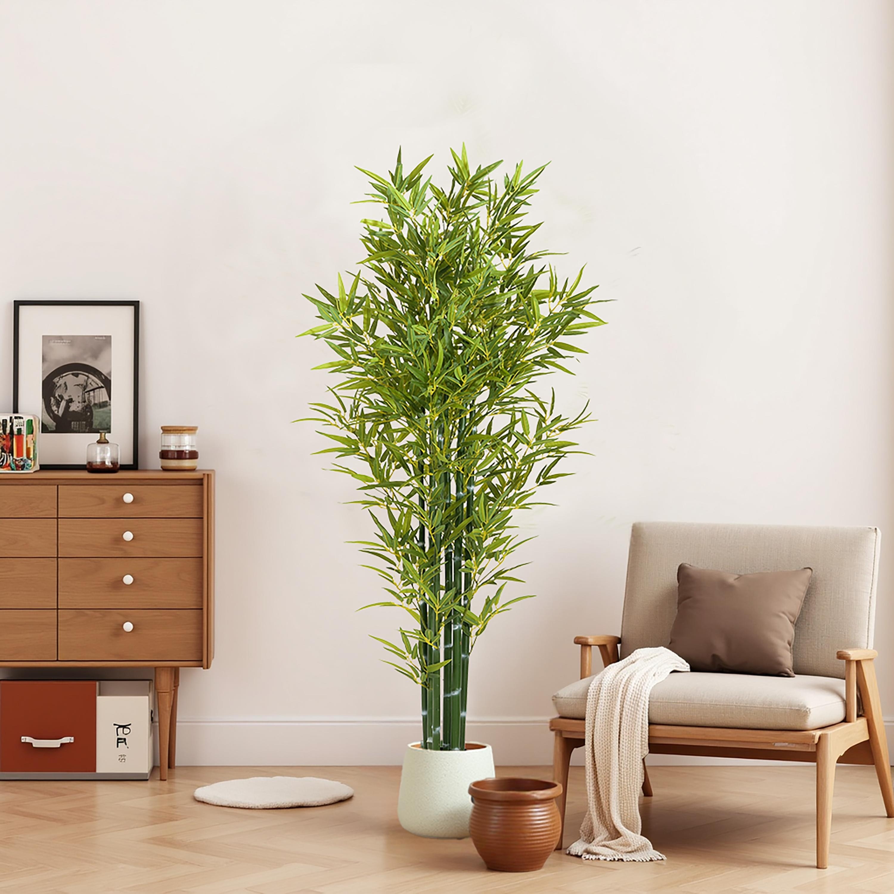 Christopher Knight Home - Kyoto 72" Artificial Bamboo Tree Set with Black Plastic Pots, 2-Piece Indoor or Outdoor Décor - PE