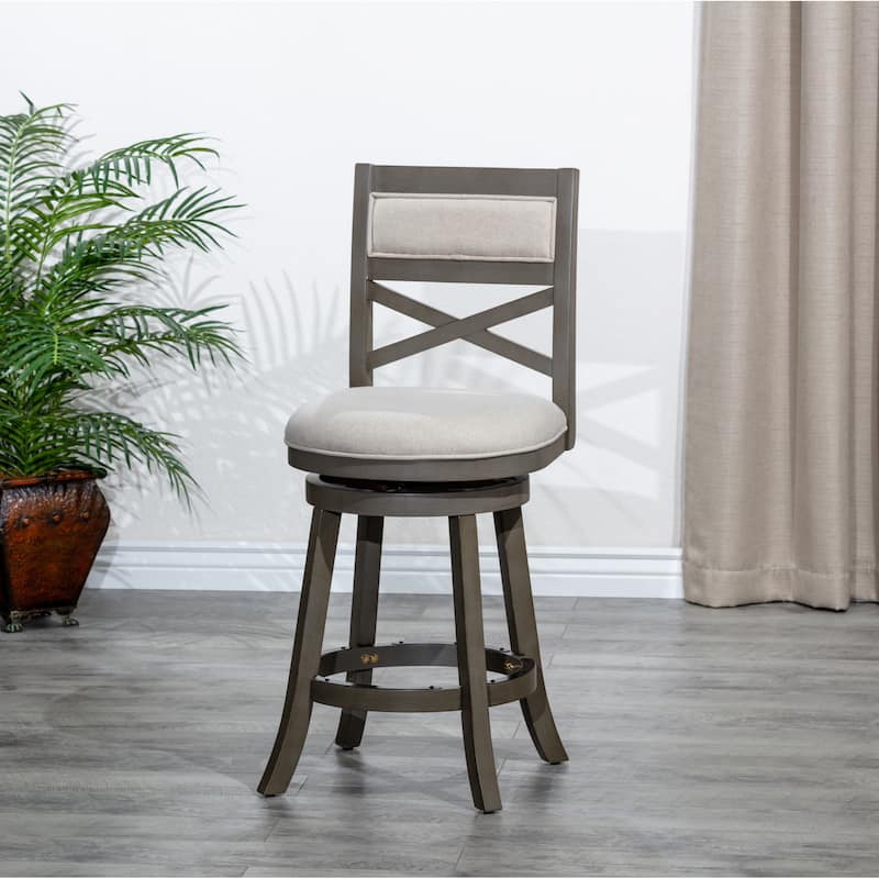 DTY Indoor Living Meeker X-Back Swivel Stool