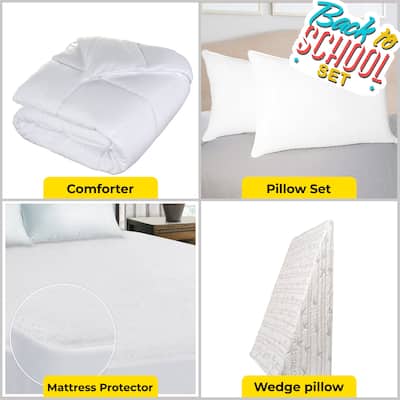 Superior Basics Bedroom Set, Stress-Free Bedding, Twin/ Twin XL, White