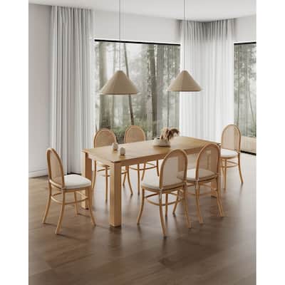 Manhattan Comfort Rockaway Paragon Modern 70.86 Solid Wood Dining Set