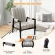 preview thumbnail 8 of 7, Gymax 2PCS Accent Chair Upholstered Armchair w/ Rubber Wood Frame