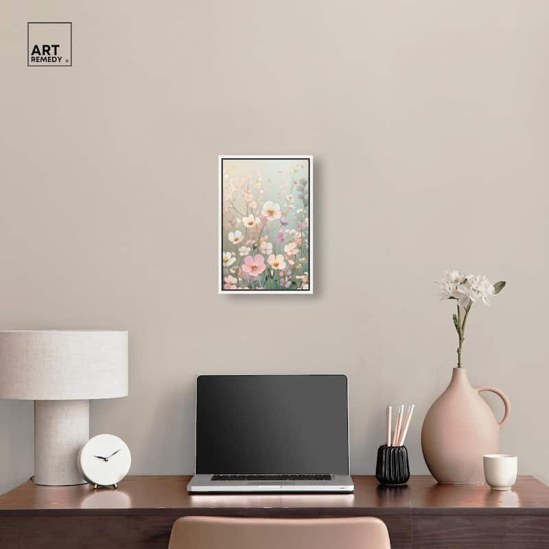 Tiny Blooms I Canvas by Art Remedy
