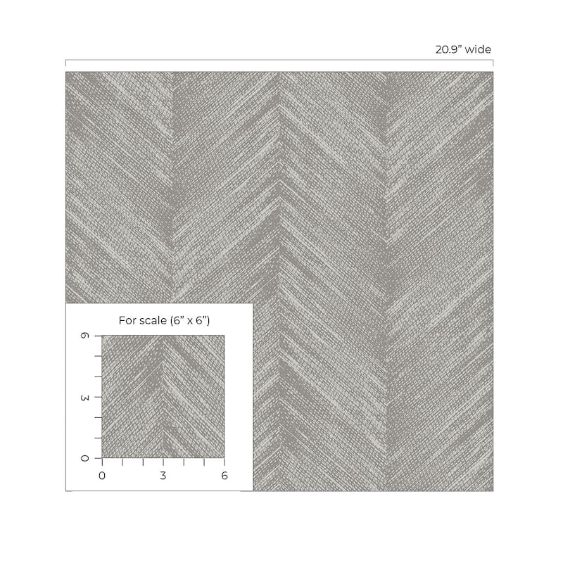 Seabrook Designs Otto Geometric Chevron Non-Woven Unpasted Wallpaper