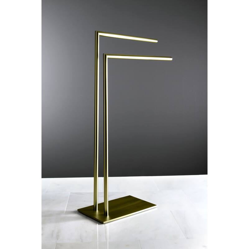 Edenscape Freestanding Dual Towel Rack in Polished Chrome