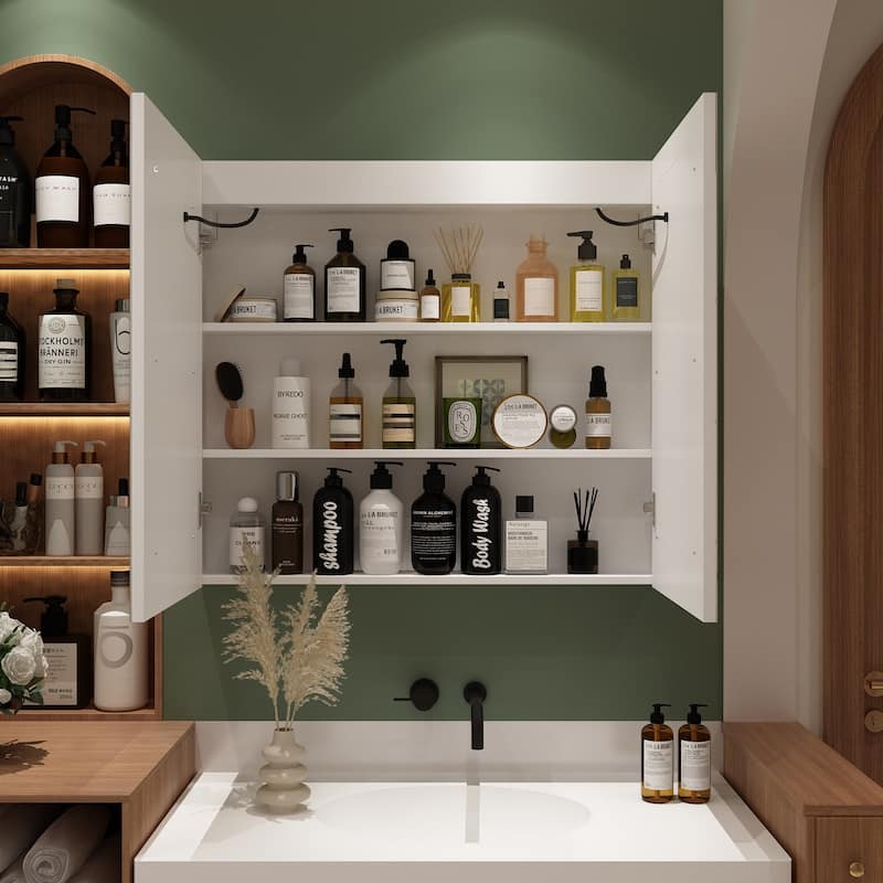Led Mirror Cabinet Bathroom Wall Mounted Medicine Cabinet Storage