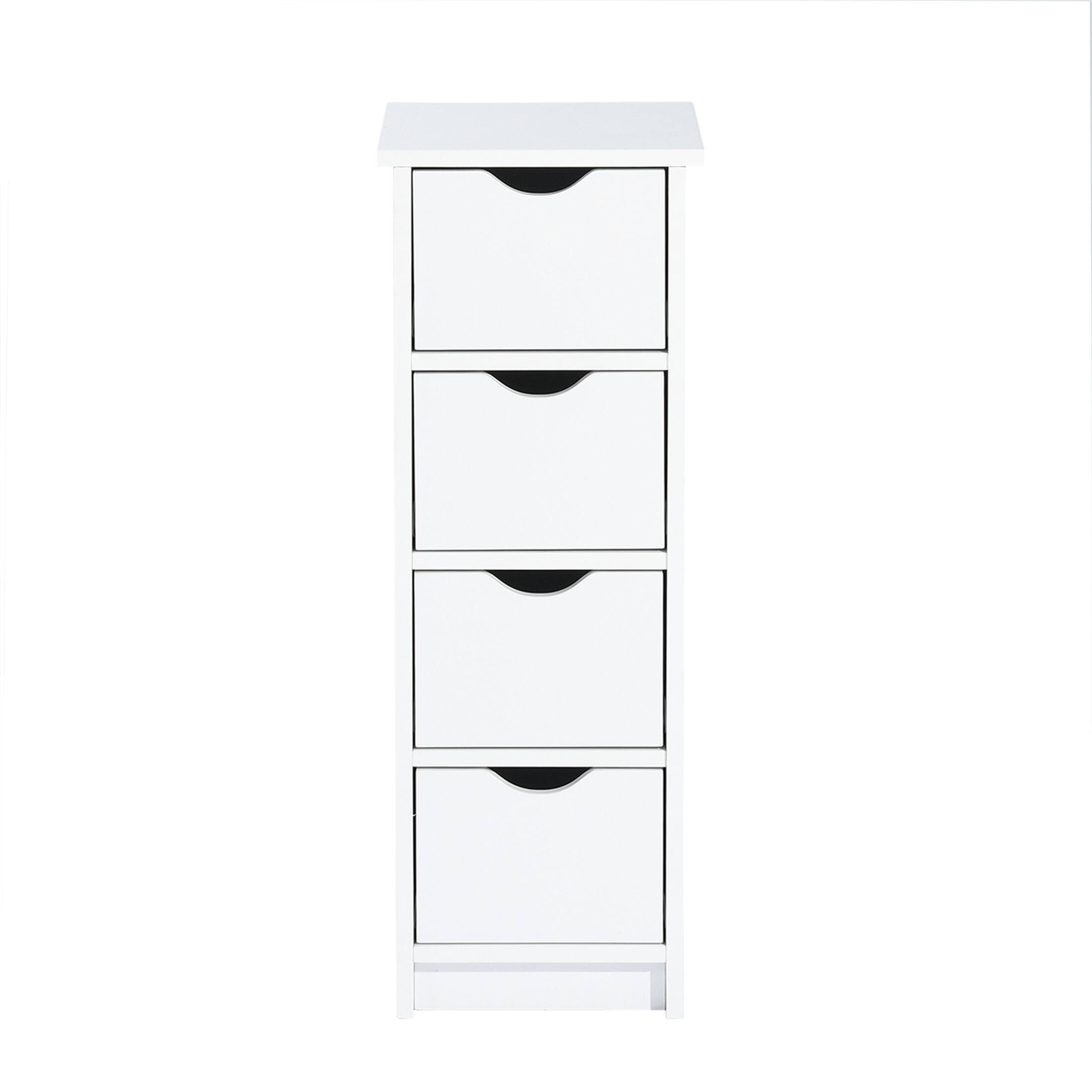 White Floor Wooden Side Storage Organizer Bed Bath & Beyond