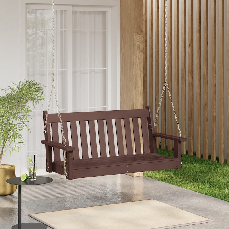 Laguna Outdoor Patio 51 Inch Traditional Hanging Porch Swing