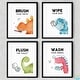 preview thumbnail 2 of 4, Watercolor Decor Bathroom Wall Art Prints