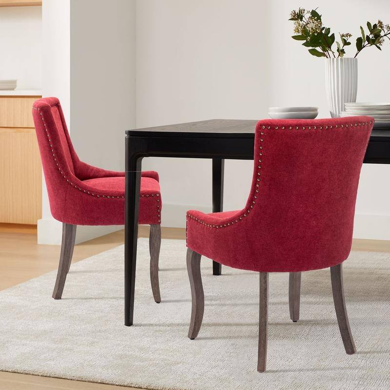 Ultra Side Dining Chair With Bronze nail head Set of 6