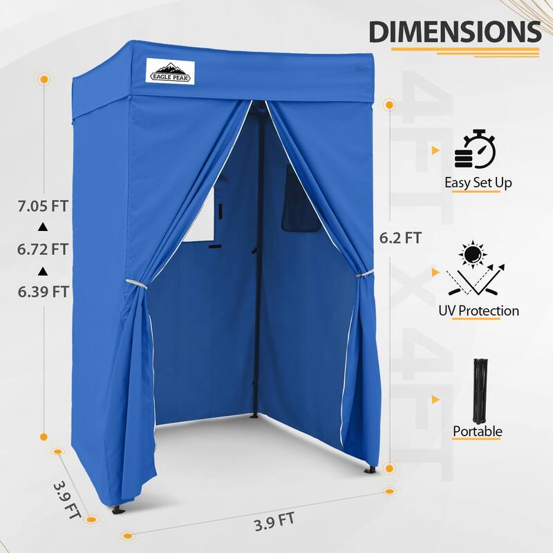 EAGLE PEAK Flex Compact 4x4 Pop-up Canopy Changing Room, Portable Privacy Dressing Room