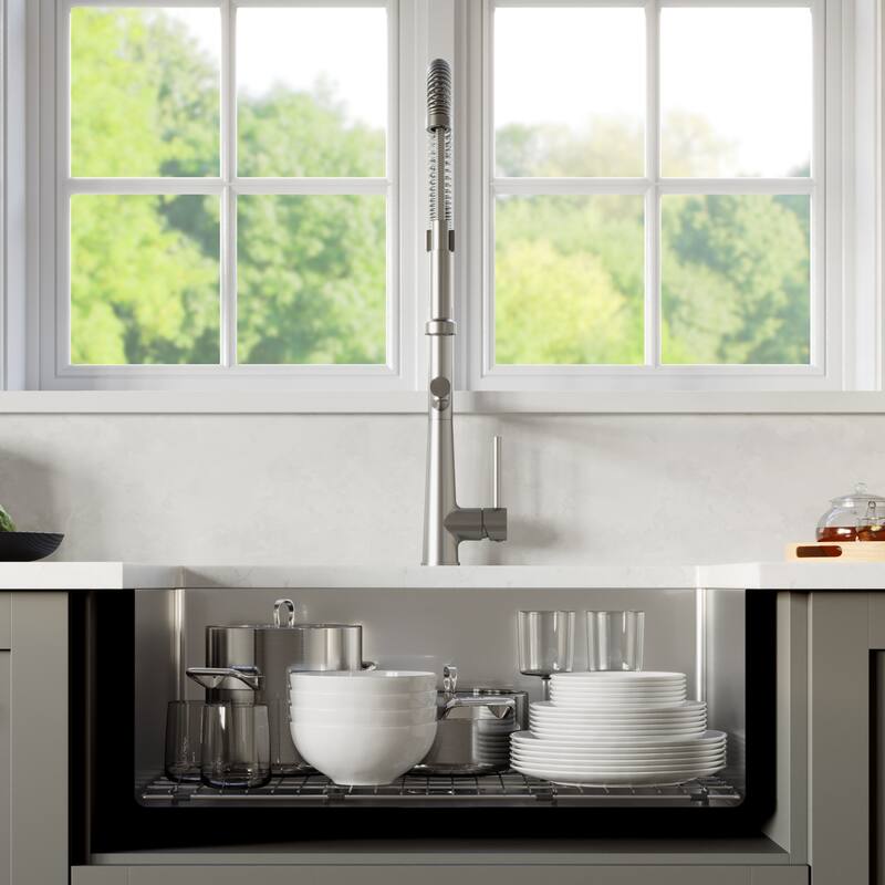 Karran 30" Undermount Large Single Bowl Stainless Steel Sink Kit