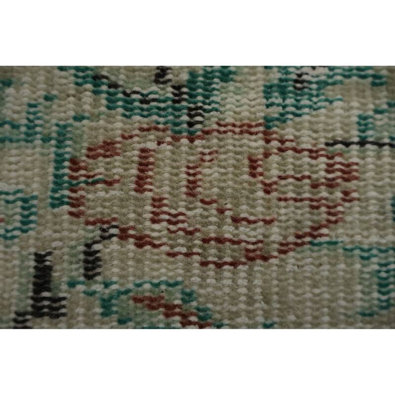 Hand Knotted Oriental 100% Wool Carpet Transitional Floral Beige & Ivories Anatolian Area Rug - 9' 2'' X 5' 7''