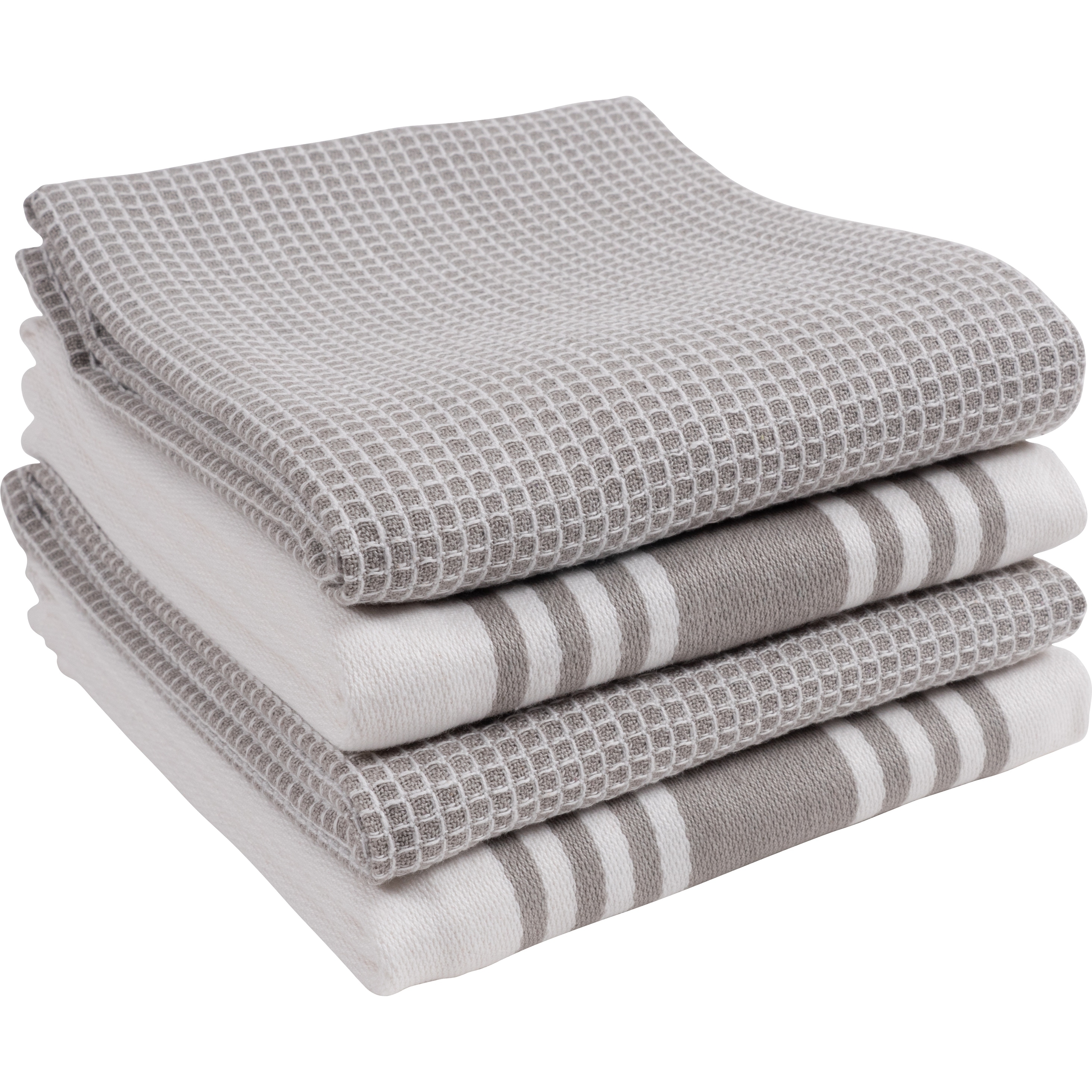 KAF Home Set of 4 Centerband and Waffle Kitchen Towels, 18x28 - On Sale -  Bed Bath & Beyond - 33239709