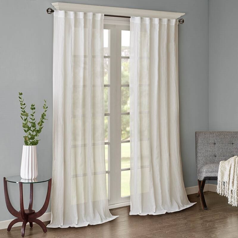 Solid Crushed Curtain Panel