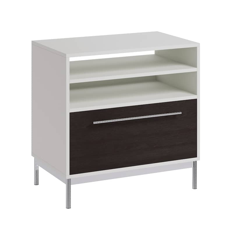 White Lateral File Cabinet with Full-Extension Drawers for Letter Legal Files 33 Inch - White