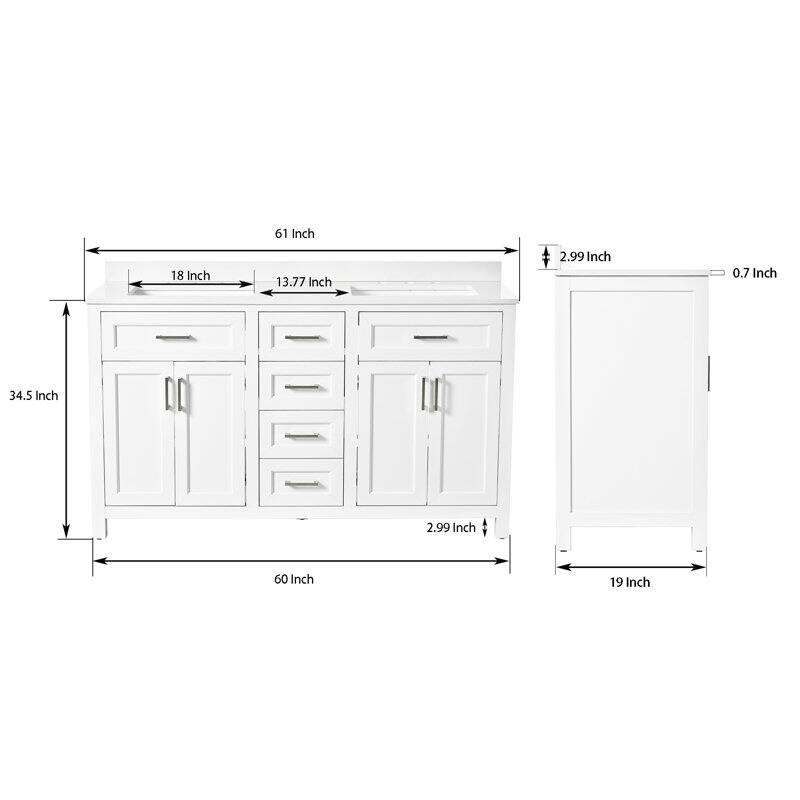 Acroma - 60'' Double Bathroom Vanity