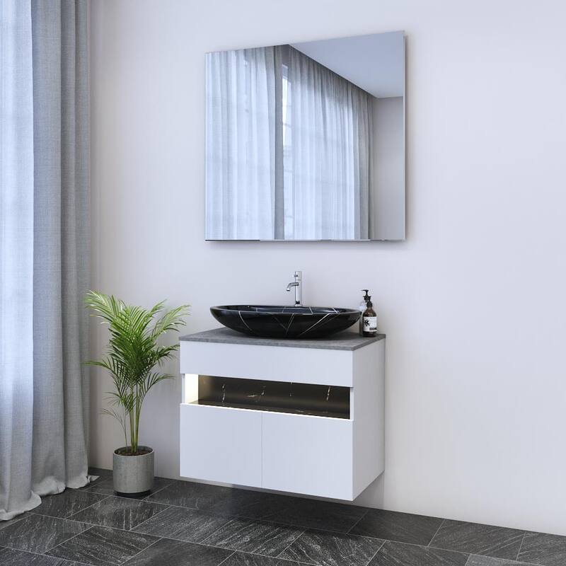 Laguna 2D 80 Floating Bathroom Vanity (32" Width)