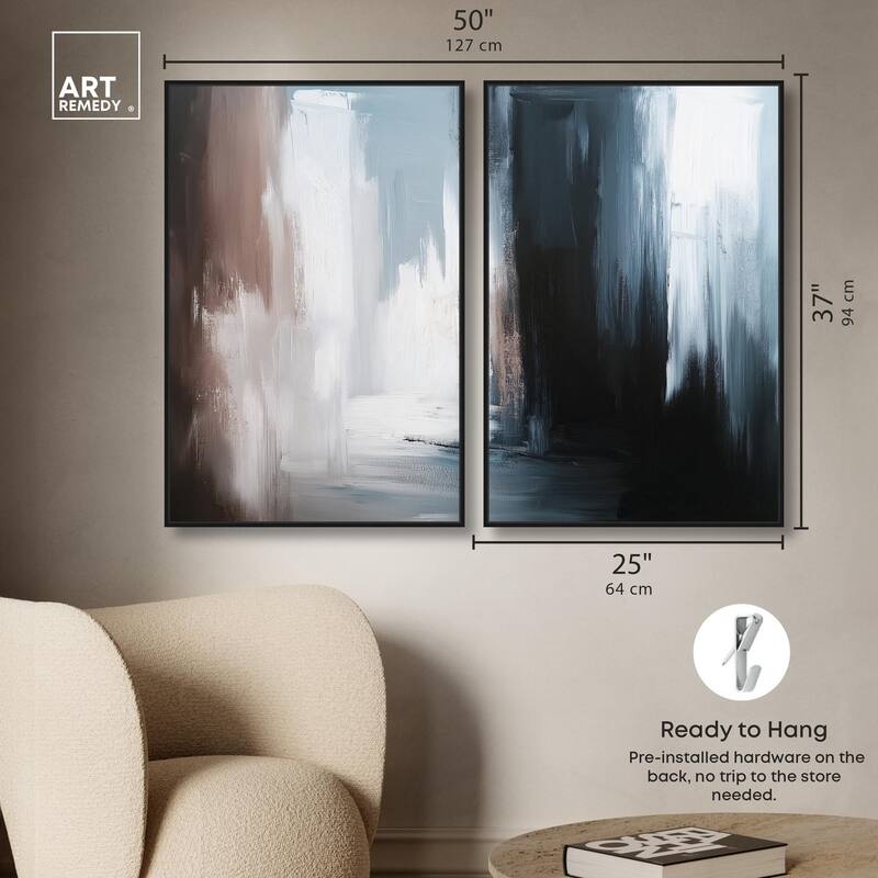 Chiaroscuro Canvas Set of 2 by Art Remedy