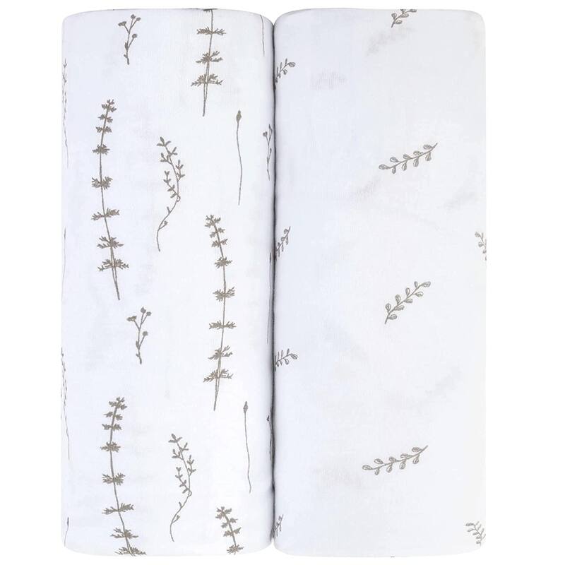 Ely's & Co. Baby Fitted Changing Pad Cover - Cradle Sheet Set - 2 Pack - 32" x 16"