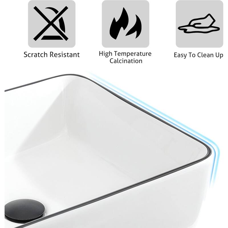 Eclife Artistic Vessel Sinks for Bathroom Vanity Tempered Glass Ceramic Basin