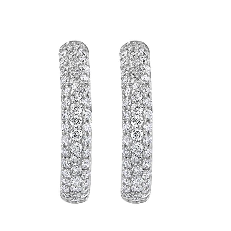 EFFY 14K White Gold Diamond Earrings