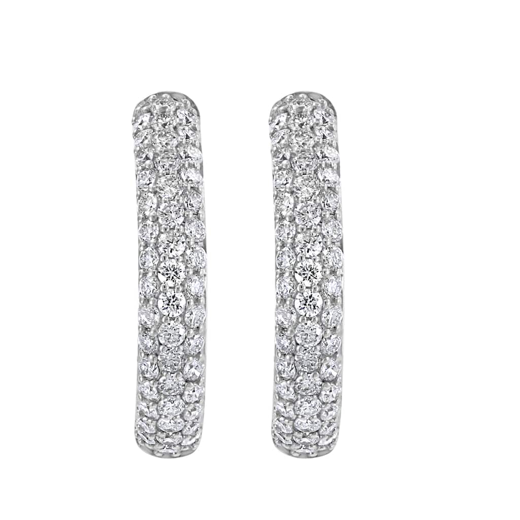 EFFY 14K White Gold Diamond Earrings