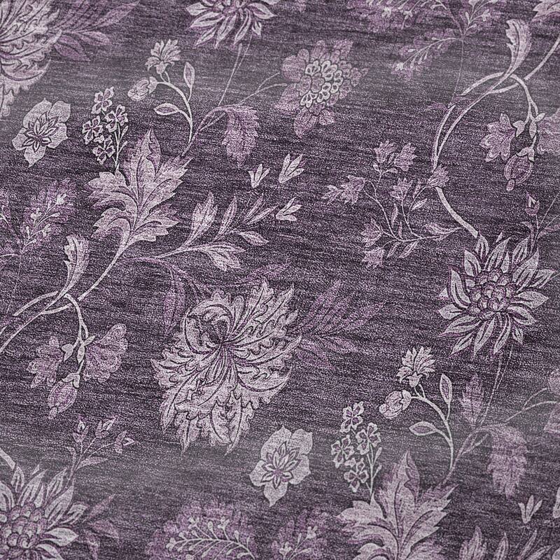 Premium Machine Washable Traditional Floral Sherpa Throw Blanket