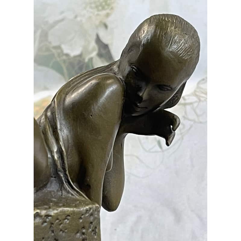 Bronze Mermaid Figure Statue Sculpture Original Art 9 Inches X 7 Inches