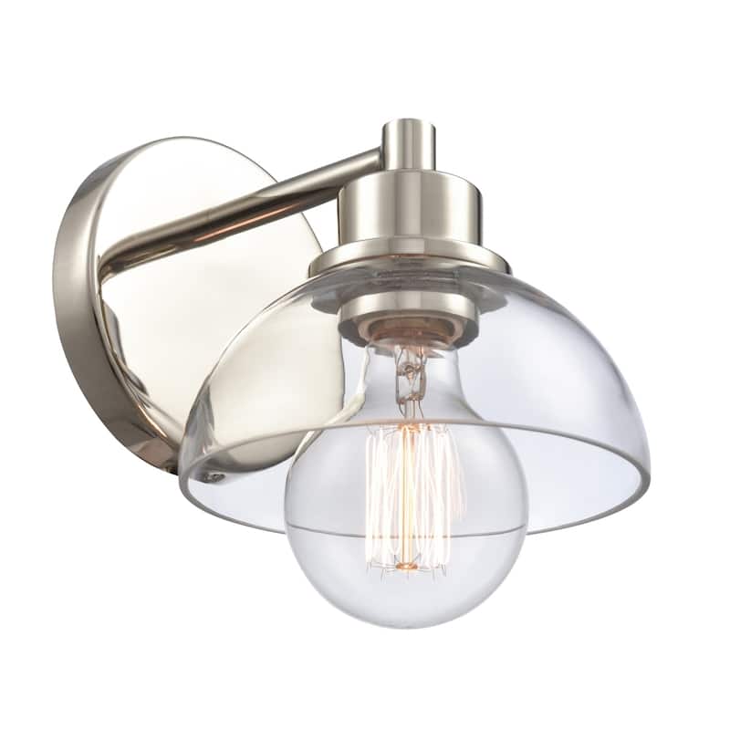 Elk Home Julian Brushed Gold With Glass Shade 2 Light Vanity Light