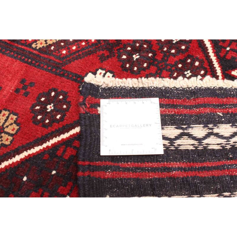 ECARPETGALLERY Hand-knotted Teimani Red Wool Rug - 3'2 x 5'1