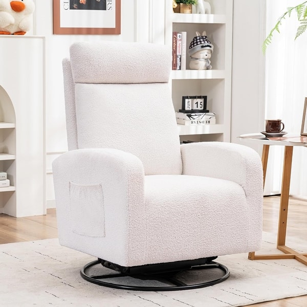 slide 2 of 86, HOMYKA Swivel Glider Rocker Accent Chair for Nursery with Side Pocket