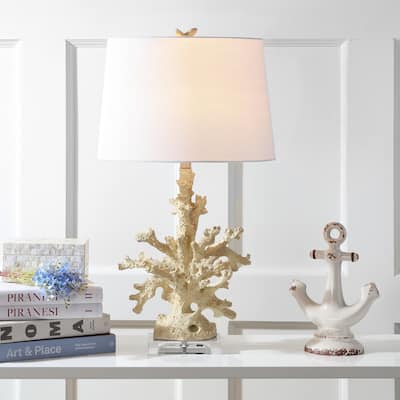 SAFAVIEH Lighting 28-inch Faux Coral Branch Cream Table Lamp (Set of 2)