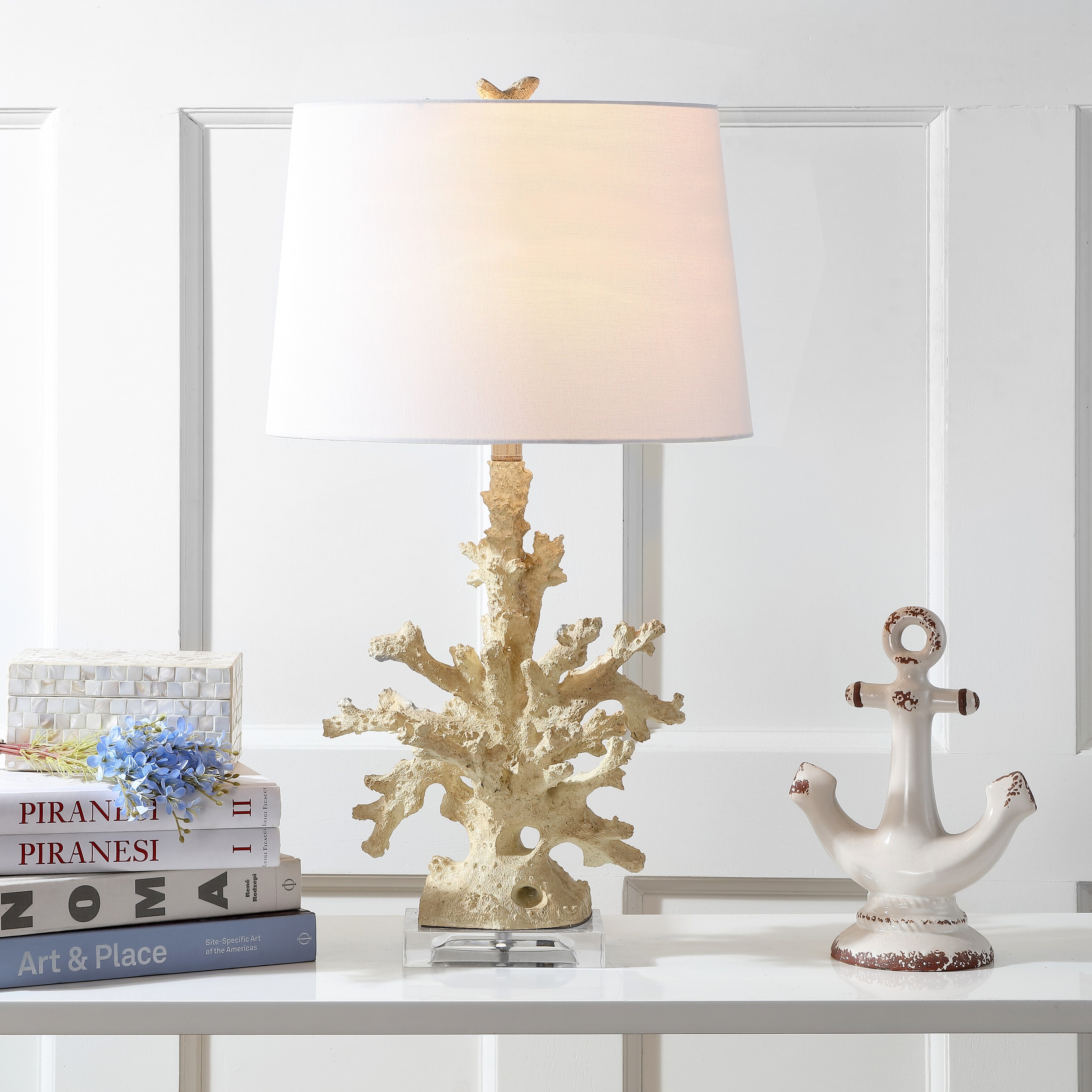 SAFAVIEH Lighting Towanda 28-inch Coral Branch Cream Table Lamp (Set of 2) - 16Wx11Dx29H