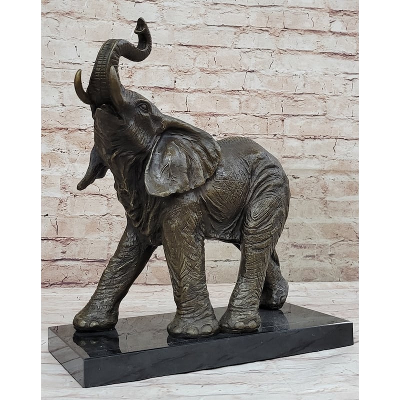 Sculpture Collectible Bronze Decor Vienna Imitative Elephant Bronze Statue Austrian Statue