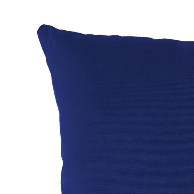 18" x 18" Blue Solid Outdoor Throw Pillow - Set of 2 - 18'' L x 18'' W x 4'' H