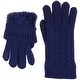 preview thumbnail 17 of 54, Women's Winter Classic Cable Ultra Warm Plush Fleece Lined Knit Gloves