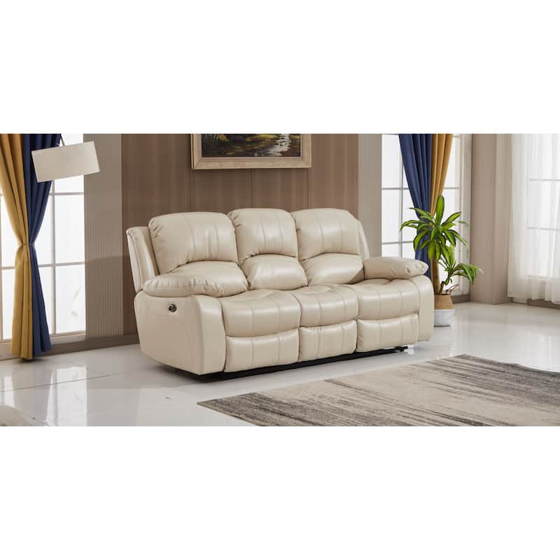 Betsy Furniture 2 Piece Bonded Leather Power Reclining Living Room Set, Sofa and Loveseat