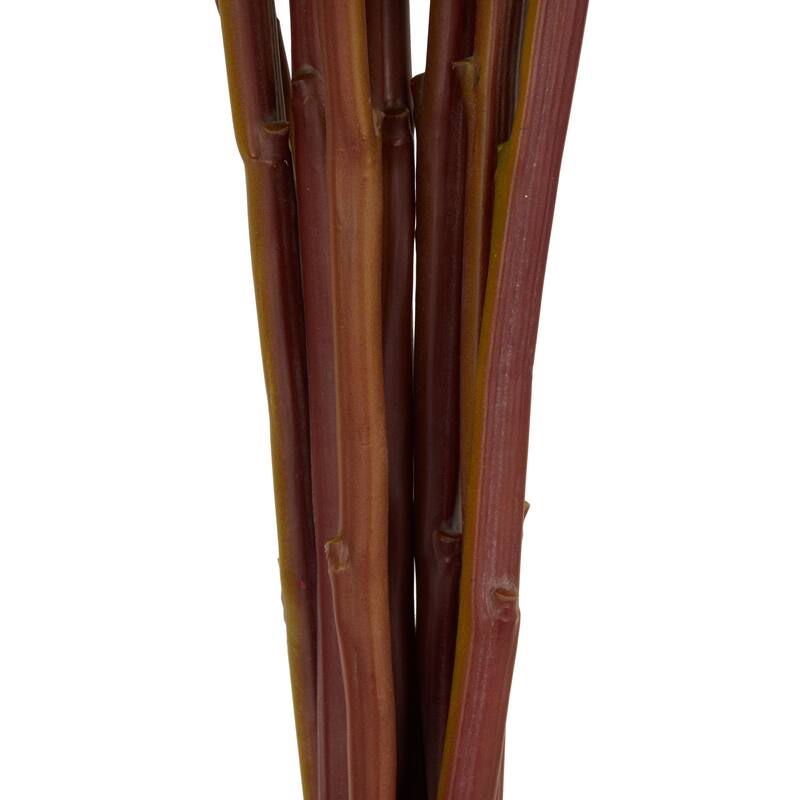 Faux Foliage Peony Tall Artificial Flower Stem with Pink Accents - Set of 8 White - Roche River Decor