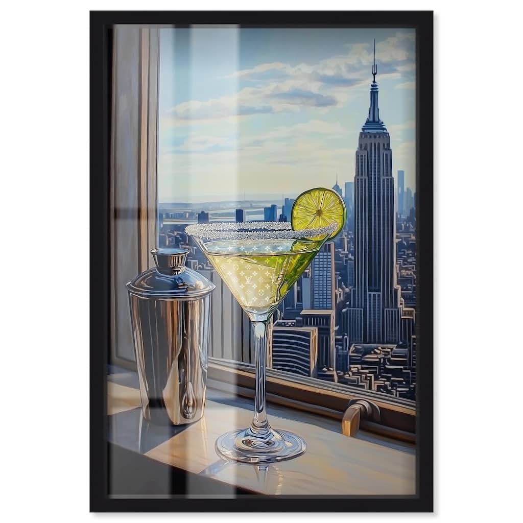 Classy Drink in NYC Shadowbox by Art Remedy