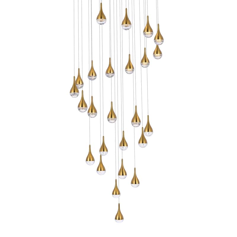 Elegant Lighting 3825D42 Amherst 25 Light 42" Wide LED Chandelier - Satin Gold