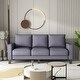 preview thumbnail 14 of 23, 2 Piece Sofa Sets with Solid Wood Legs & Storage, Modern Upholstered 3-Seat Sofa Loveseat Couch Set Furniture for Living Room