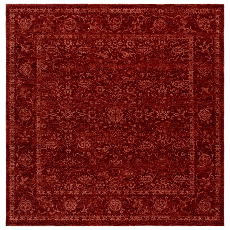 SAFAVIEH Vintage Overdye Rieka Rug - 6'7" Square - Red
