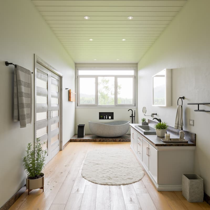 ALFI brand 63" Solid Concrete Gray Matte Oval Bathtub