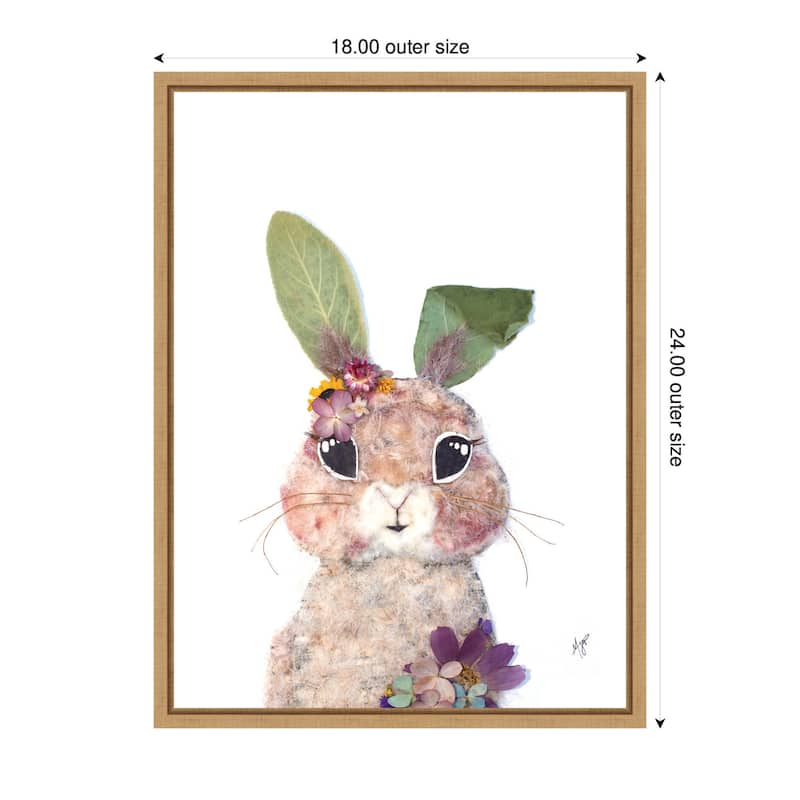 Kate and Laurel Bunny by Madeline Jeppesen Framed Canvas Wall Art Print