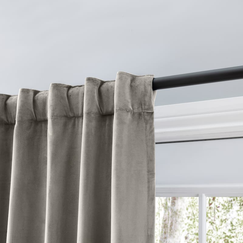 Premium Velvet Blackout Liner Rod Pocket w Back Tab Curtain Double Wide Patio Panel