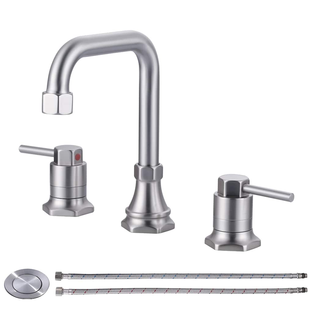 WOWOW Modern-Style Bathroom Faucet with Pop-Up Drain