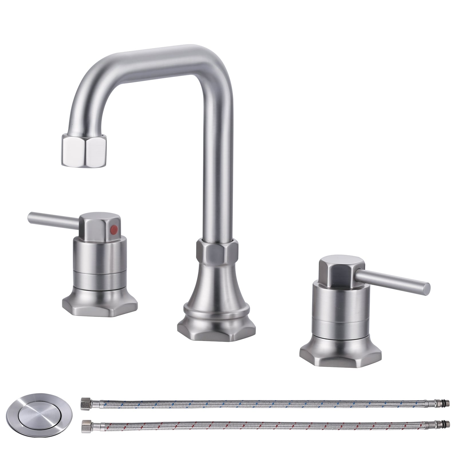 WOWOW Modern-Style Bathroom Faucet with Pop-Up Drain