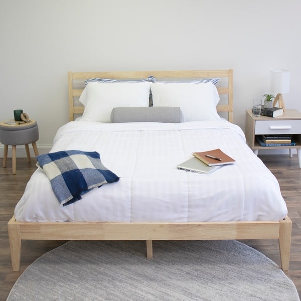 Humble Crew Queen Size Wood Slat Low Profile Platform Bed Light Wood Overstock 32616555 Shop for wooden queen bed frame online at target. usd