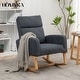 preview thumbnail 116 of 171, HOMYKA 28" Wide Rocking Chair for Nursery with Solid Wood Leg